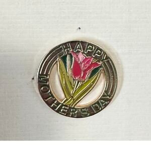 Hogeye 2010 Mothers Day pin gold pink yellow lapel hat backpack bag